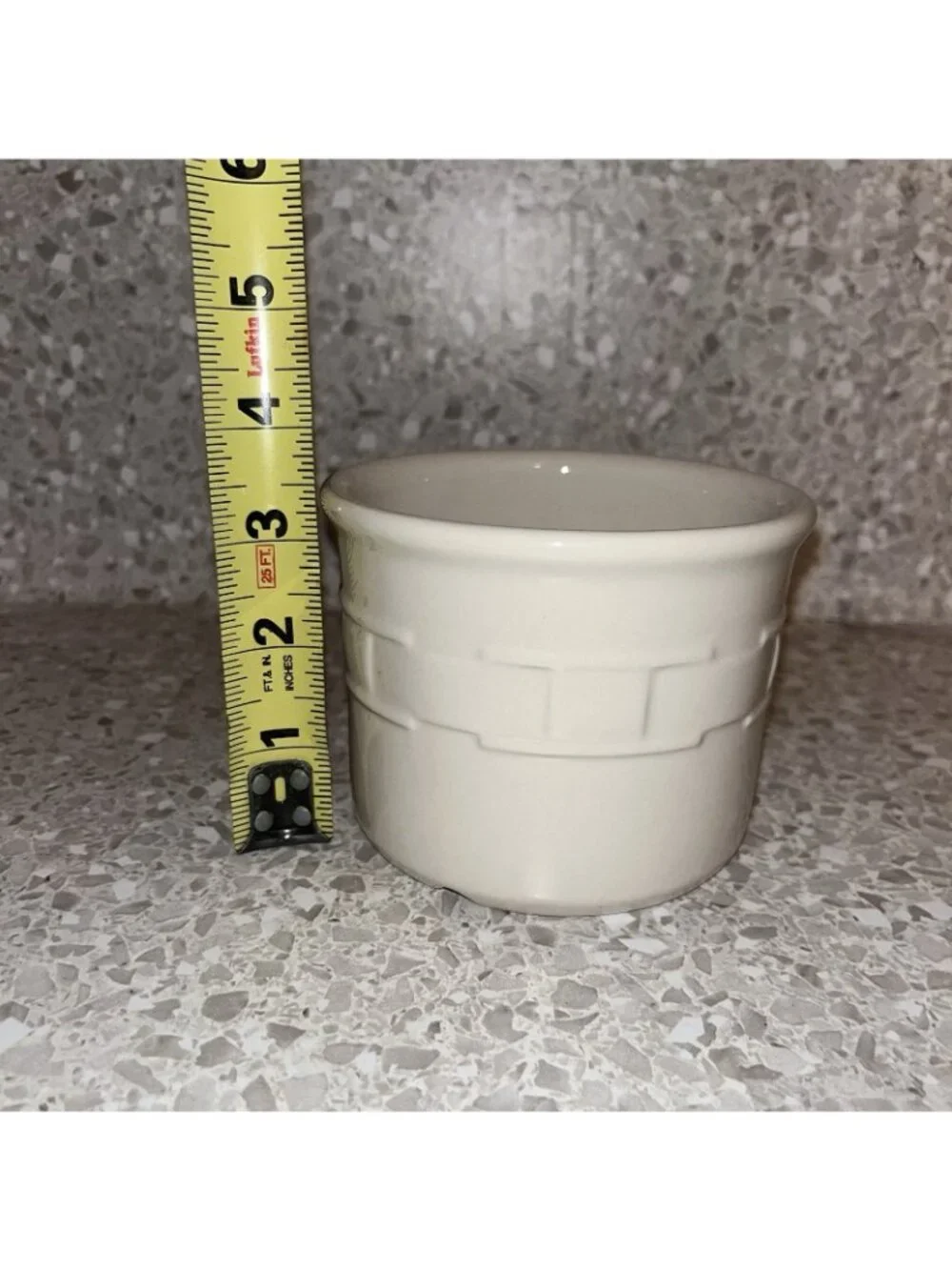 Longaberger WOVEN TRADITIONS IVORY One Pint Salt Crock